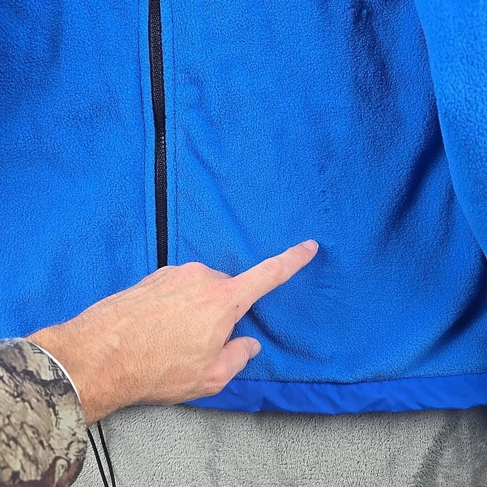 5.11 Tactical Series‎ Jacket Mens XL Cobalt Blue Fleece Full Zip Up Coat Flaw